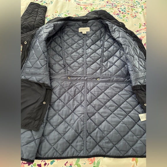 Navy Quilted Jacket Mid Length XL - Picture 3 of 9